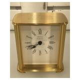 Tiffany & Co. Portfolio brass desk clock quartz -