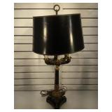 Bronze and brass Chapman table lamp - stone base