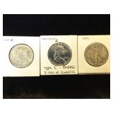 1945D Liberty Walking , 1963 Franklin  & 1964D