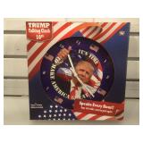 NIB talking Trump clock 10 inch diameter