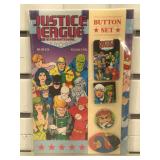 Vintage 1990 NOS Button set - Justice League