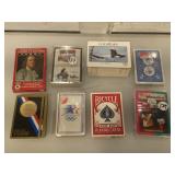 Lot of playing cards, trading cards and Olympic