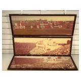 3 framed 1984 Olympics pictures - 31x11 under