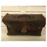 Vintage/Antique leather bag 16 in long 8 in tall