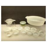 Vintage Fire-King milk glass bakeware