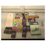 Lot of vintage collectibles - ribbons, milk