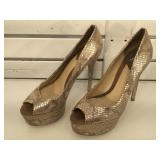 Pair of Brian Atwood platform heels Vero Cuoio