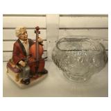 Porcelain Seiji Nakane music box & glass punch