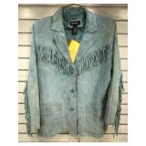 NWT leather fringe woman