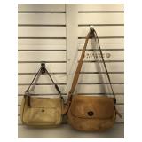 2 vintage Coach leather handbags