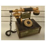 Push button antique style cradle phone