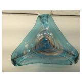 Art glass ash tray, approx 10 inches across
