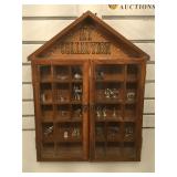 Miniature display case w/ 20 metal miniature