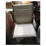 Rolling white and chrome office chair - needs a