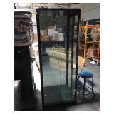 6.5 foot tall lighted curio cabinet with glass