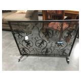 3 foot wide metal fireplace screen