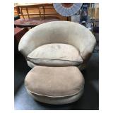 Large oversized chair with ottoman - needs