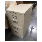 Metal 2 drawer filing cabinet