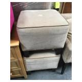 Pair of square ottomans