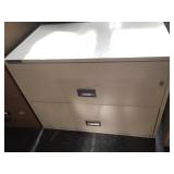 2 drawer Fireproof office lateral filing cabinet