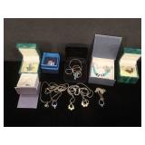 11 necklaces w/ carved stone