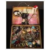 Costume jewelry including earrings, phone charms,