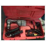 Milwaukee 90 degree electric drill with case -