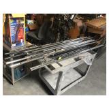 Lot of metal shelving NSF supports and 1 shelf