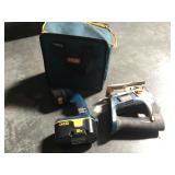 Ryobi cordless 18V jigsaw and flashlight with bag