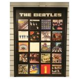 Beatles print on board collage, approx 28 x 38
