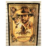 1989 Indiana Jones movie poster, framed to 25 x