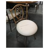 Small metal vanity chair