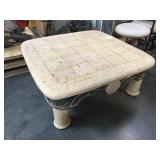 Stone top coffee table 40 in diameter