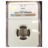 1963 NGC PF67 Roosevelt Dime
