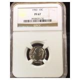 1962  GC PF67 Roosevelt Dime