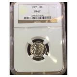 1963 NGC PF67 Roosevelt Dime