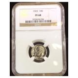 1963 NGC PF68 Roosevelt Dime
