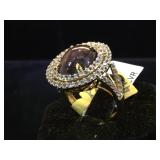 Sterling Star  Ruby & 80 Genuine Colorless