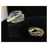 2- leather rhinestone embellished Kalifano