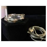 2- leather & rhinestone embellished Kalifano