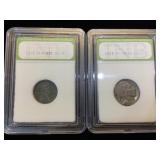 Indian Head Buffalo Nickel & a 1943 steel penny,