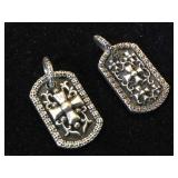 2- Hard Core Elegance Sterling pendants , 22.4g