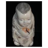 Signed Ivory tusk tip netsuke, measures over 2