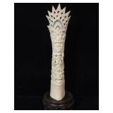 Bone scrimshaw figurine, measures 11 1/2 inches