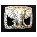 Elephant head belt buckle