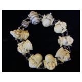 Intricately carved Ivory(1 netsuki) bracelet