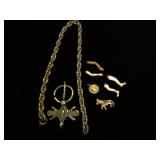 Assortment of fashion jewelry pieces