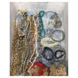 Large assortment of fashion jewelry, necklaces,
