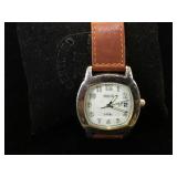 Ecclissi Steel watch w/ leather band