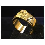 Stainless steel Masonic ring, size 13